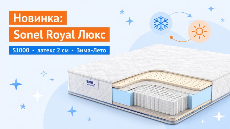 Новинка: Sonel Royal Люкс — независимый пружинный блок S1000